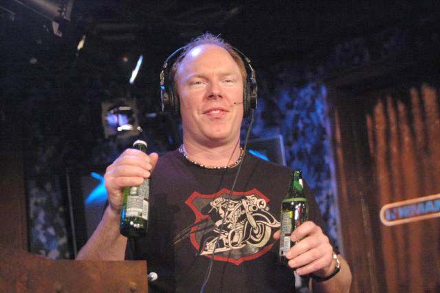 Richard Christy with two beers