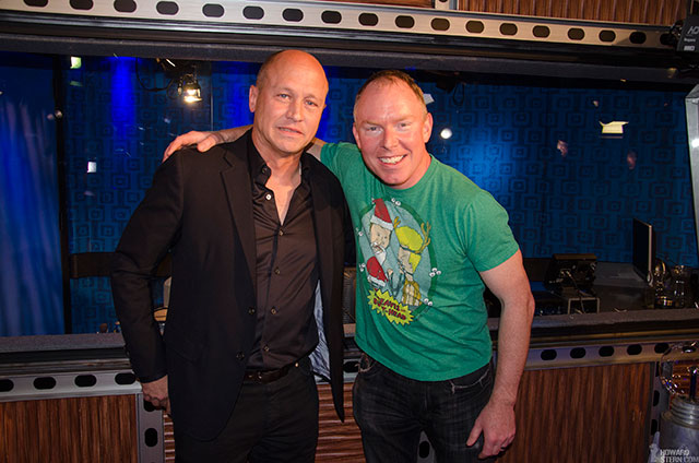 Mike Judge with his biggest fan Richard Christy