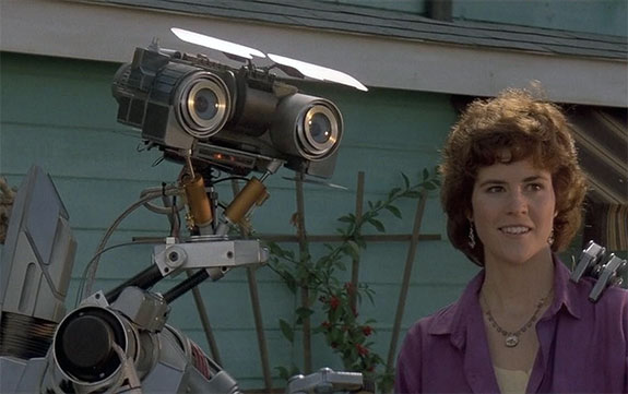 Johnny Five and Ally Sheedy in "Short Circuit" (1986)