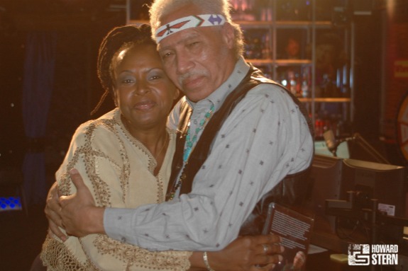 Robin Quivers, pictured with Riley above, was a lucky recipient of one of Martin's symbols