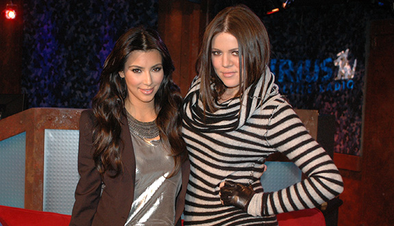 Kim and Khloe Kardashian Visit the Howard Stern Show in 2009