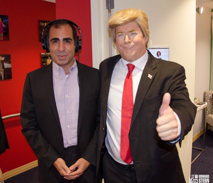 "Donald Trump" and running mate "Mike Pence" visit the Stern Show