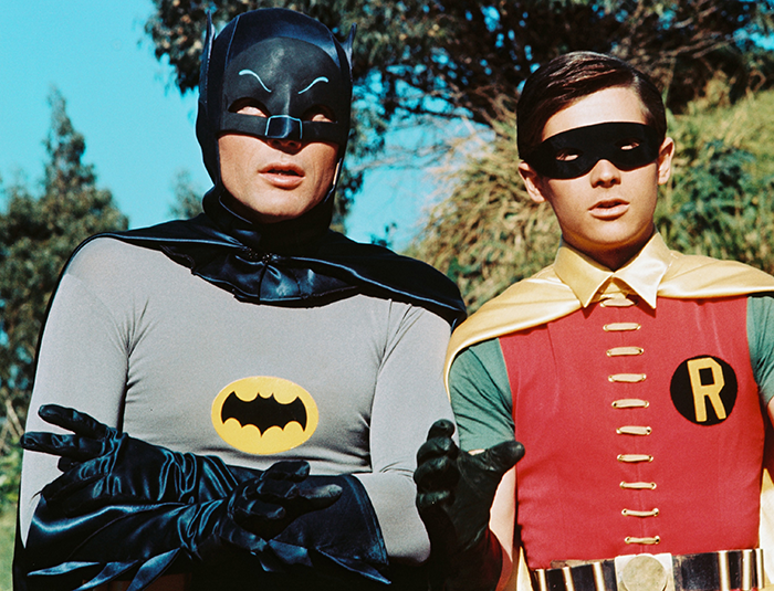 L-R: Adam West (Batman) and Burt Ward (Robin)