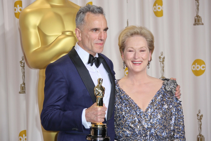 Daniel Day-Lewis and Meryl Streep at the 2013 Academy Awards