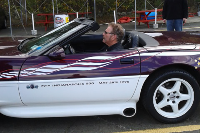 Ronnie "the Limo Driver" Mund driving his pace car