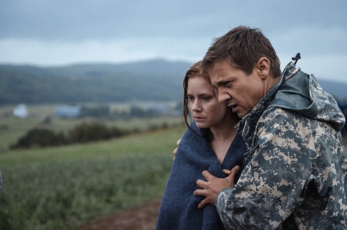 Amy Adams and Jeremy Renner in 