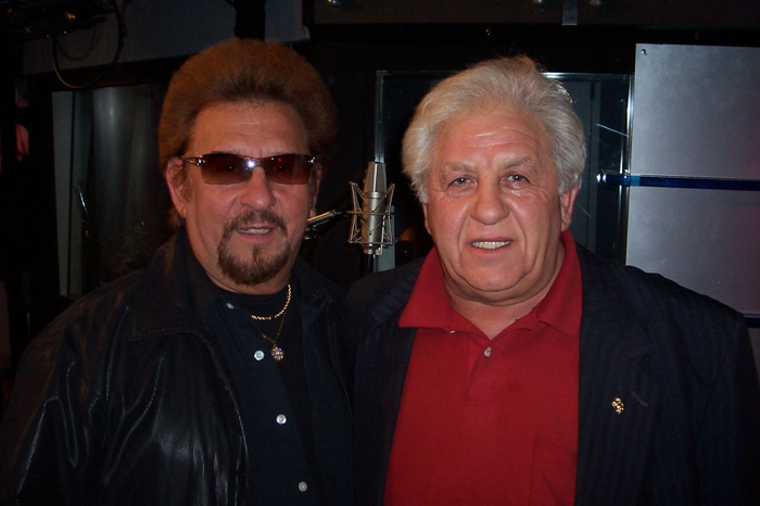 Sal Governale's father Tony (left) with his friend Uncle Paulie (right) on the Stern Show in 2004