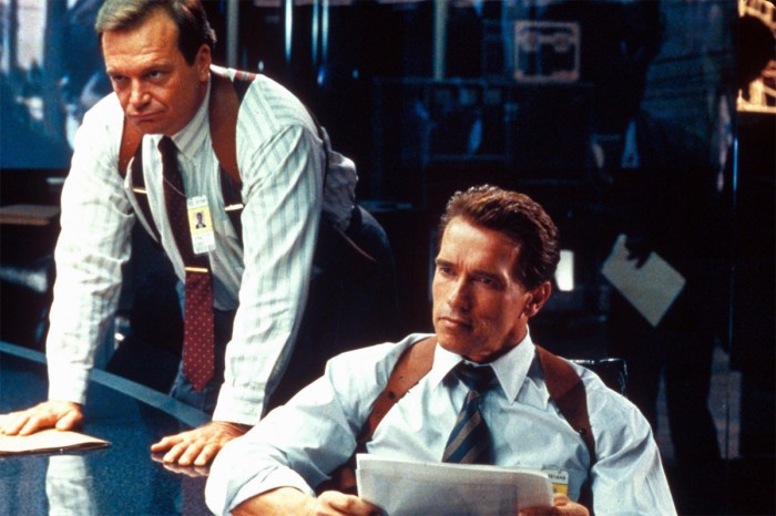 Tom Arnold and Arnold Schwarzenegger in "True Lies" (1994)