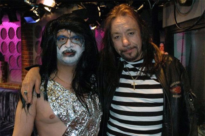 Stern Show staffer and Kiss super fan Sal Governale with Ace Frehley