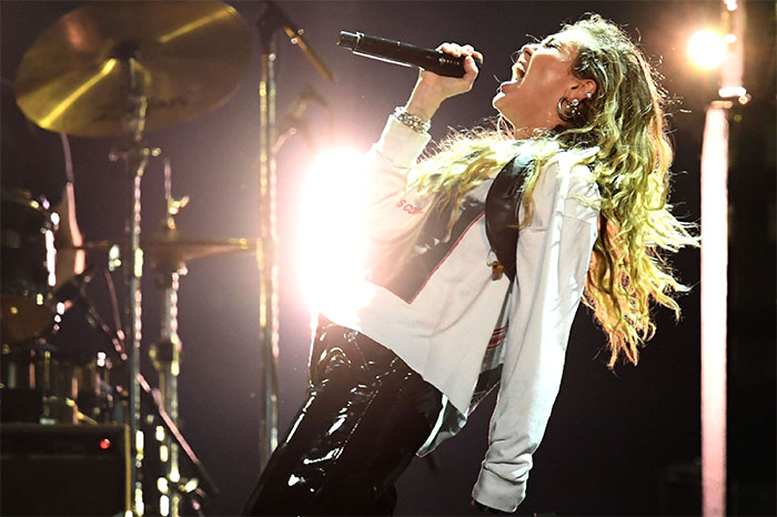 Miley Cyrus performs at 