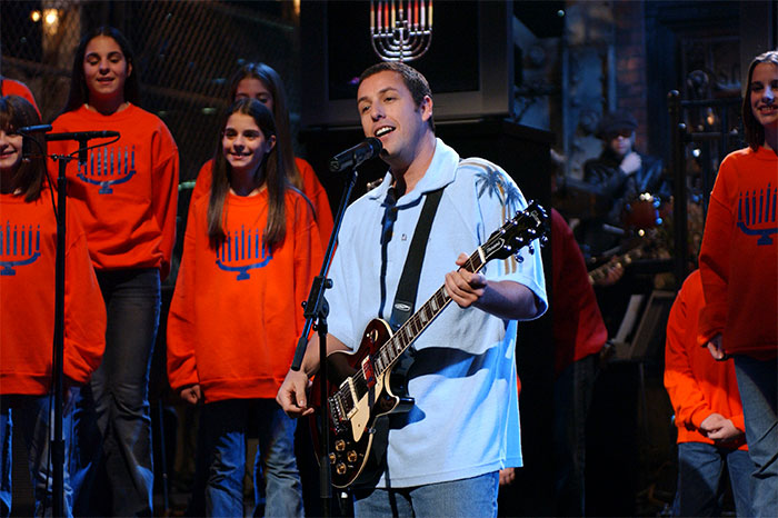 Adam Sandler performs “The Chanukah Song” skit on a 2002 episode of “Saturday Night Live”