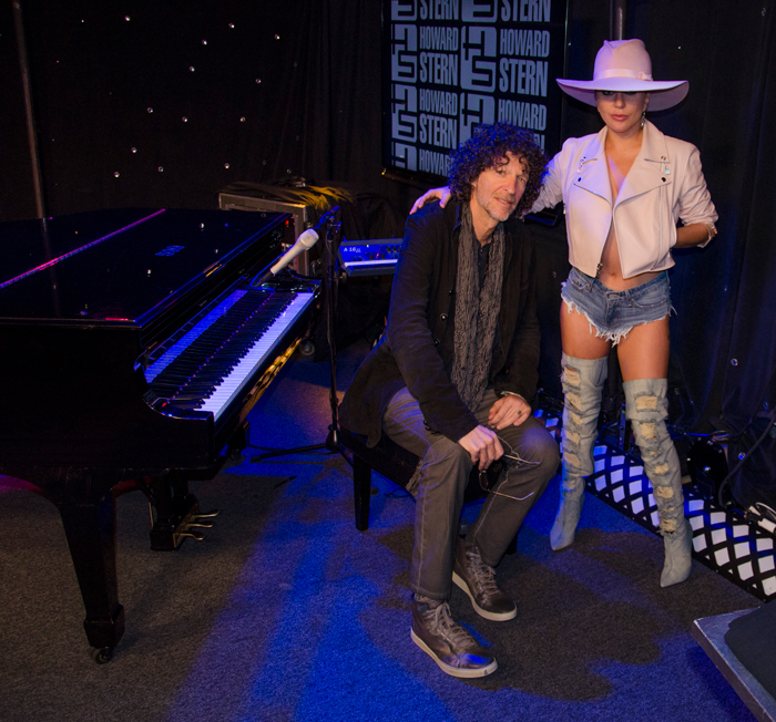 Howard and Lady Gaga on the Stern Show in 2016