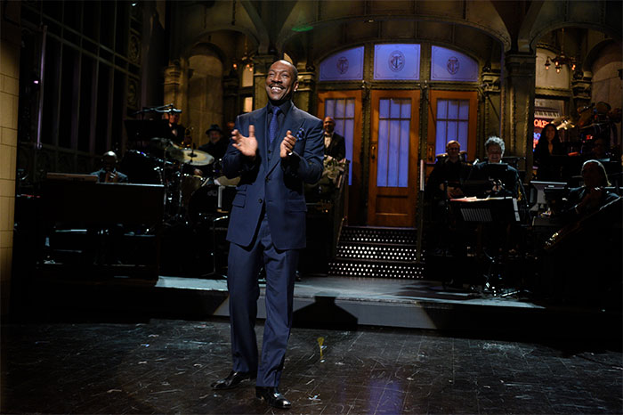 Eddie Murphy makes a ”Saturday Night Live” cameo on Feb. 15, 2015