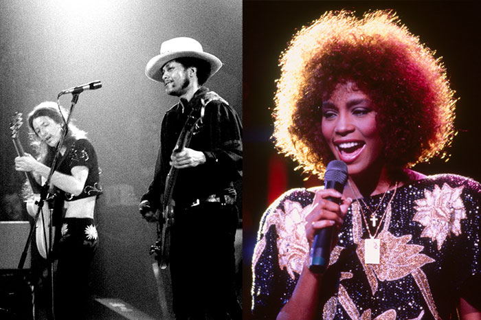 The Doobie Brothers (left) and Whitney Houston (right)
