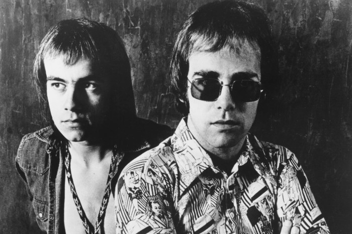Bernie Taupin with Elton John in 1971