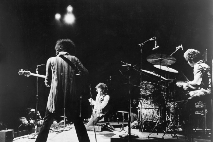 Jimi Hendrix performs at Monterey Pop Festival in 1967